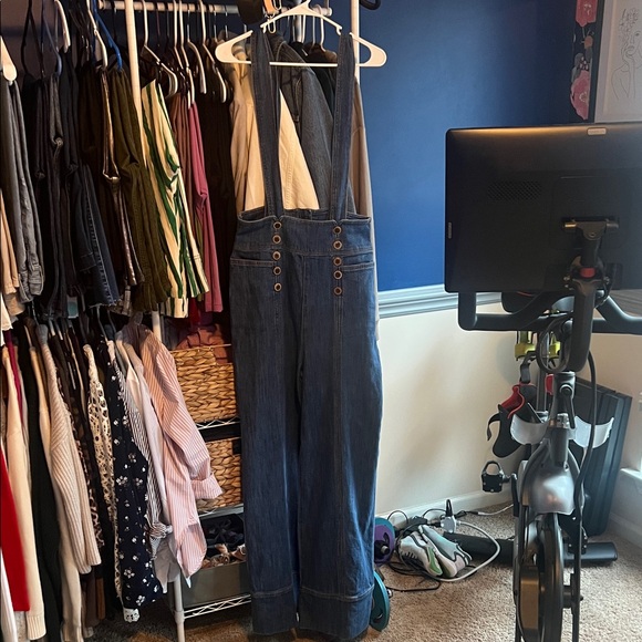 Pilcro and the Letterpress Denim - Women's Anthropologie Pilcro and the Letterpress Wide Leg Overalls